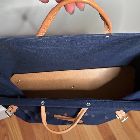 Royal Viking Line Cruise Line Large Canvas Leather Tote Travel Bag - Picture 8 of 16